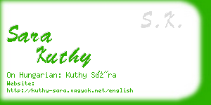 sara kuthy business card